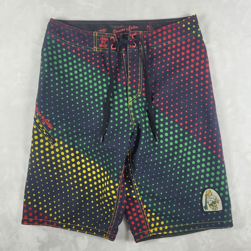 Kanvas‎ by Katin Board Shorts Men's 32 Multicolor Polka Dot Beach Pool Casual